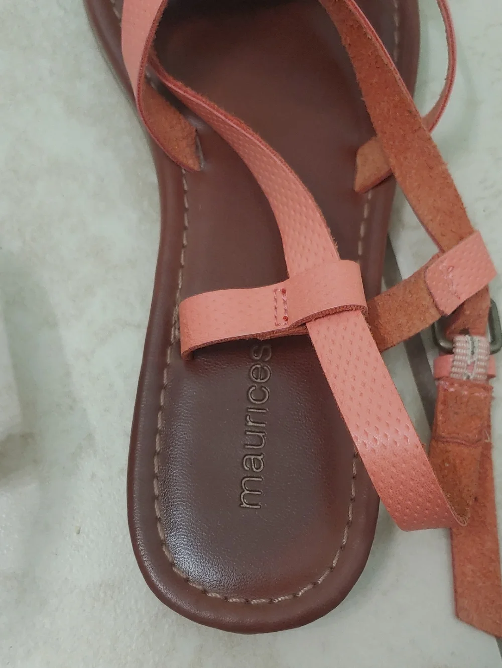Maurices Strappy Coral Boho Sandals Women's Size 6